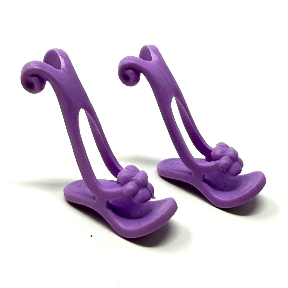 Barbie Fairytopia Enchantress Shoes Purple Thong Flower Leg Wrap Vintage Y2K
